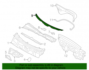 Garnitura de etanșare a ștergătoarelor de parbriz Audi A4 B8 08-16