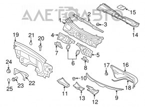 Garnitura de etanșare a ștergătoarelor de parbriz Audi A4 B8 08-16