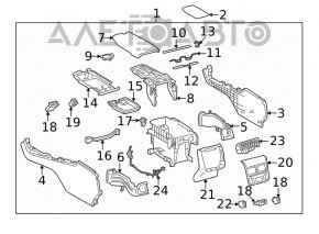 USB Hub Toyota Rav4 19-25 сзади центральной консоли