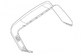 Обшивка двери багажника верхняя Mercedes W167 GLE 350 450 20-26 черная
