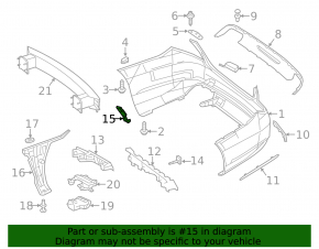 Suport bara spate, dreapta sus, Mercedes Clasa S W222 14-20