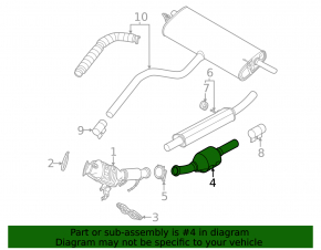 Катализатор задний Ford Bronco Sport 21-26 1.5T