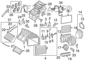Печка в сборе VW Touareg 11-17 с сухим теном