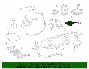 Пищалка левая Toyota Avalon 13-18 JBL