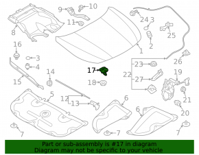 Скоба замка капота Subaru Outback 20-24