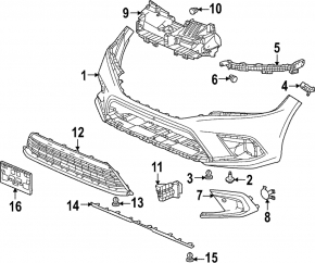 Воздуховод переднего бампера левый Honda Civic XI FE/FL 22-24 2.0