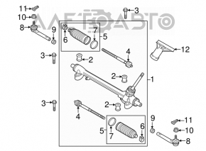 Рулевой наконечник левый Mazda CX-9 16-23