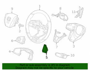 Кнопки управления на руле правые Honda CRV 19-22 под подогрев руля