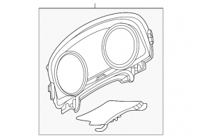 Capac bord VW Atlas 20-23 gri
