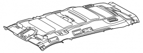 Обшивка потолка Toyota Sienna 21-21 без люка, темно-серая