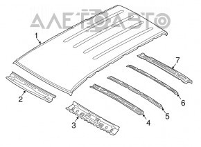Крыша металл Kia Sorento 16-20 без панорамы, отпилена