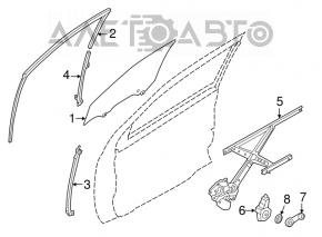 Manerul geamului electric din spate, stânga, pentru Nissan Versa Note 13-19