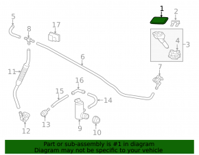 Capac duză spălător far stânga pentru Lexus GX460 14-23 rest, negru