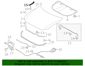 Петля капота левая Mazda 6 18-21