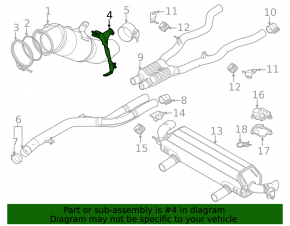 Кронштейн катализатора BMW X7 G07 19-22 3.0T