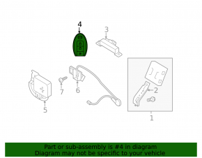 Ключ smart key на 3 кнопки Nissan Leaf 11-12