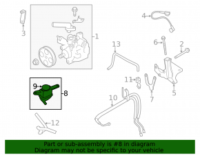 Бачок ГУР Subaru Impreza WRX GH 08-14 с крышкой