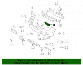 Крепление переднего бампера правое Lexus RX350 RX450h 10-12