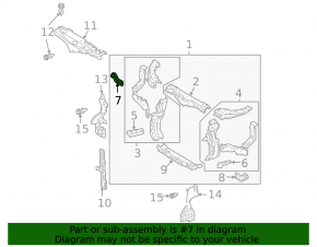 Кронштейн передний фартука крыла правого Lexus RX330 RX350 RX400h 04-09