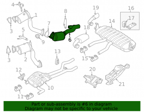 Приемная труба с резонатором левая Audi Q7 4L 10-15