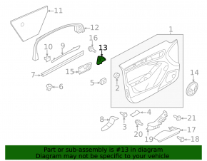 Заглушка рамки двери передней правой Audi Q5 8R 09-17 Bang and Olufsen
