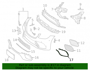 Grilă bară față stânga Mercedes Clasa S W222 63/65 AMG 18-20