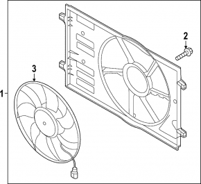 Ansamblu difuzor radiator pentru VW Jetta 22-26 1.5T
