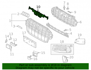 Ornamente grilă superioară pentru vedere nocturnă pentru Audi Q7 2021