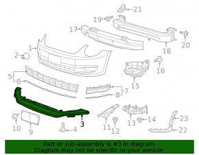 Губа переднего бампера VW Beetle 13-19 R-line