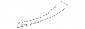Capac prag interior spate dreapta pentru Lexus IS 14-20, negru, nou, original