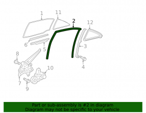 Уплотнитель стекла задний левый Toyota Camry v40