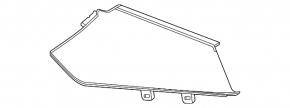 Ornament consolă centrală neagră pentru Chevrolet Equinox EV 24-26, lateral, spate dreapta, sus