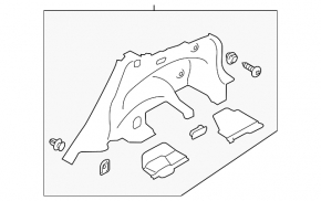 Capacul arcului drept Subaru XV Crosstrek 13-17