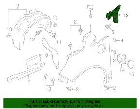 Кронштейн крыла передний левый Ford C-max MK2 13-17 Energy