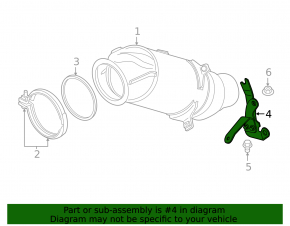 Кронштейн катализатора BMW X5 F15 14-18 N55