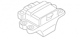 Подушка двигателя левая VW Passat b8 16-19 USA 3.6