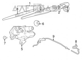 Поводок дворника задний Nissan Leaf 18-24