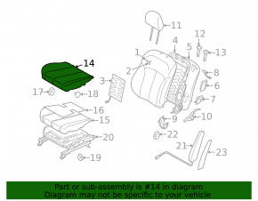 Водительское сидение Subaru Outback 10-12 без airbag