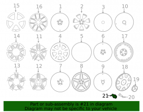 Roată de șurub M14x1.5 Mercedes CLA 14-19 tip 1