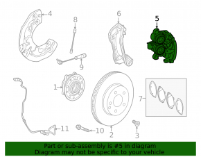 Etrier față stânga pentru Mercedes W167 GLE 350 20-23 pentru disc de 330 mm