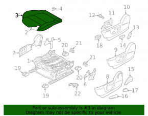 Водительское сидение Mazda 6 14-17 без airbag, ткань серая