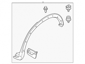 Ornamente aripă spate dreapta Mazda CX-5 23-25 argintii