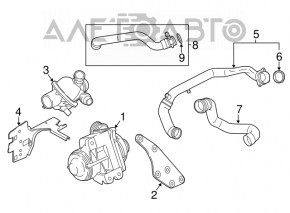 Патрубок охлаждения от помпы выпуск BMW 5 F10 11-16 3.0T