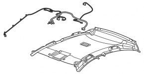 Обшивка потолка Chevrolet Volt 11-15. серый