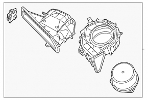 Корпус печки голый вентиляция Nissan Murano z52 15-24