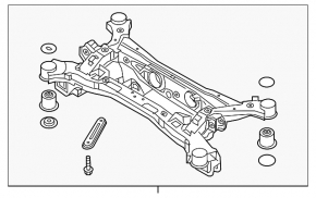Подрамник задний Kia Sorento 16-20 FWD