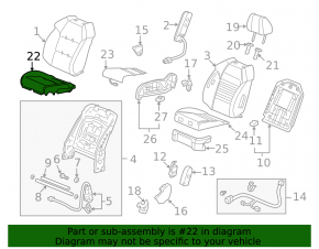 Пассажирское сидение Acura MDX 07-09 без airbag, кожа черн, стрельнувшая подушка