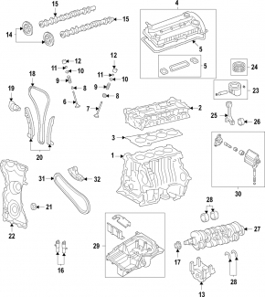 Шатун с поршнем Ford Escape 13-19 2.5
