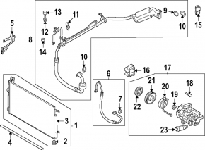 Furtun condensator-compresor aer condiționat Kia Sportage 23-26 2,5 amperi