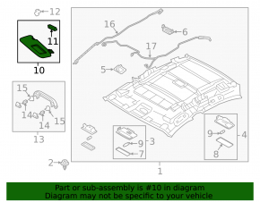 Козырек левый Mazda 3 14-18 BM серый, без крючка